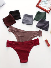 7pcs Lace Thongs Sexy Intimates Panties Women's Lingerie