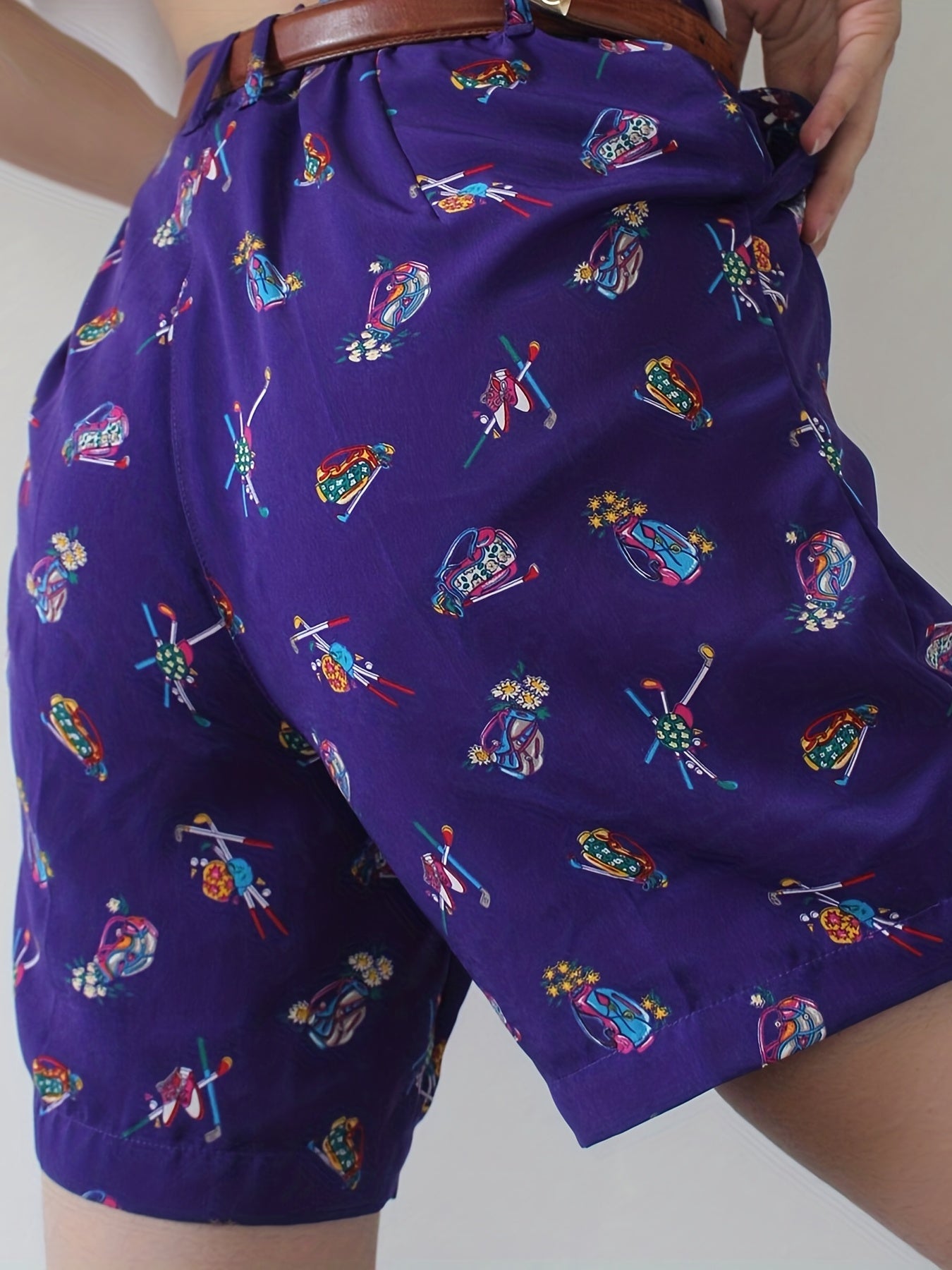 Cartoon Print Shorts Casual Wide Leg Summer Shorts