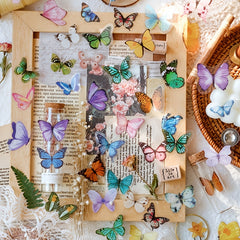 40pcs Butterfly Pocket DIY Decorative Sticker Pack Butterfly Nature Series