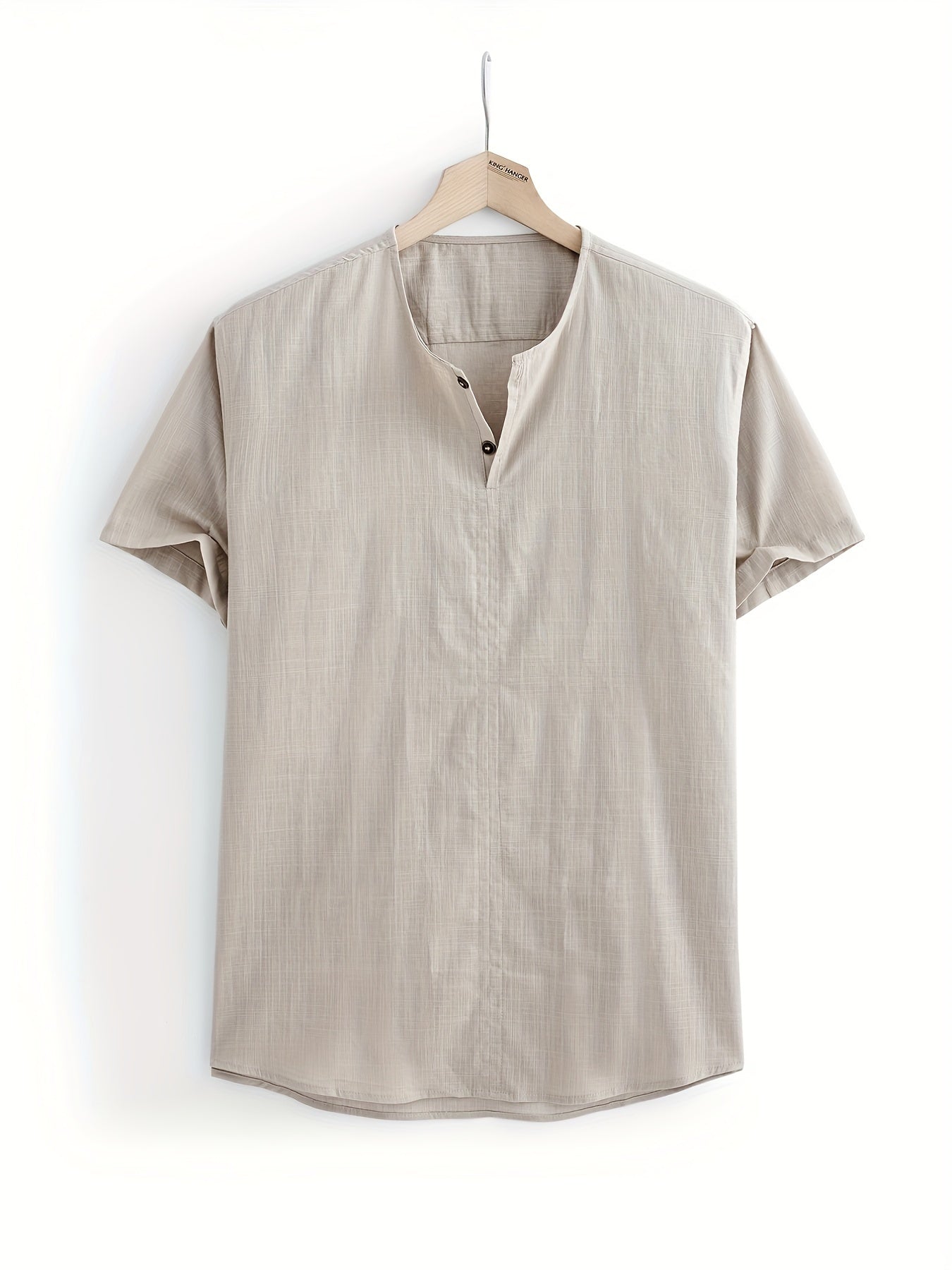 Men's Casual Short Sleeve Cotton Shirt for Summer Resort Vacation