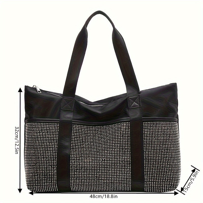 Retro Large Capacity Travel Bag Lightweight Handheld Fitness Tote Bag