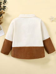 Boys Patchwork Lapel Shirt
