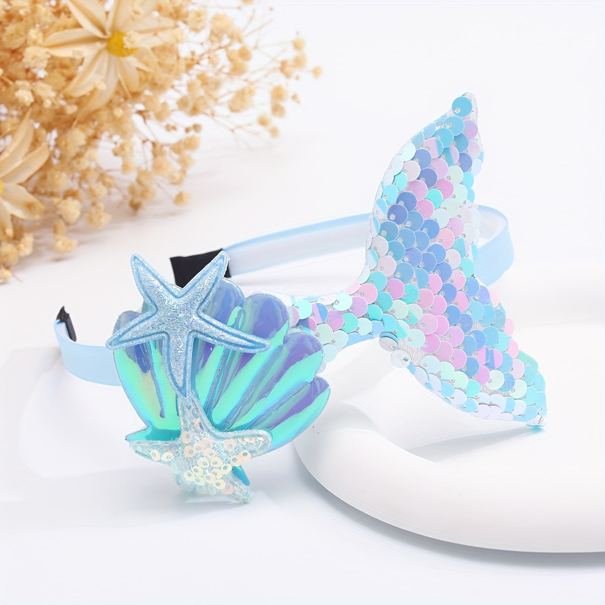 Mermaid Hair Band for Girls - Sweet Headwear for Daily Use & Party