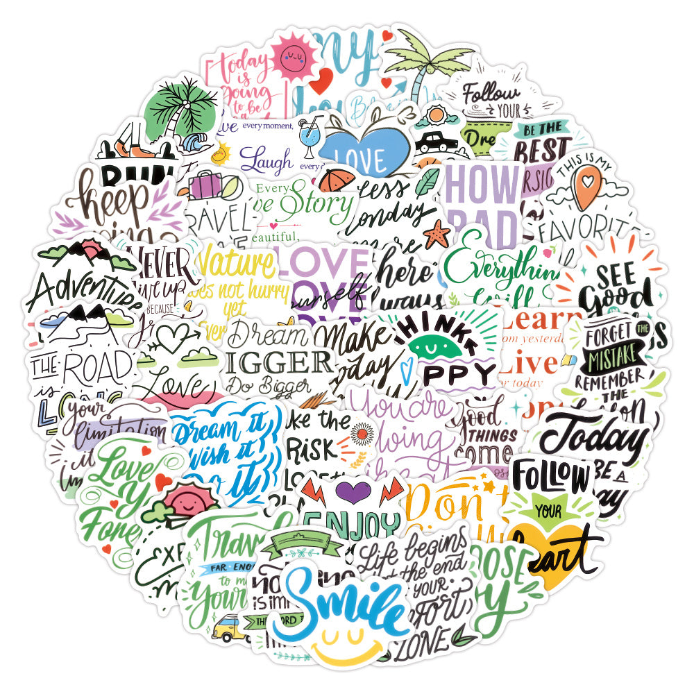 50 Inspirational Stickers Positive Encouragement Student Teacher Waterproof