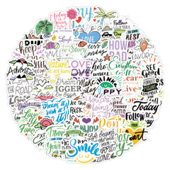 50 Inspirational Stickers Positive Encouragement Student Teacher Waterproof