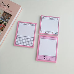 50 Sheets Pink Memo Pad Journal Decoration Paper Planner Stationery