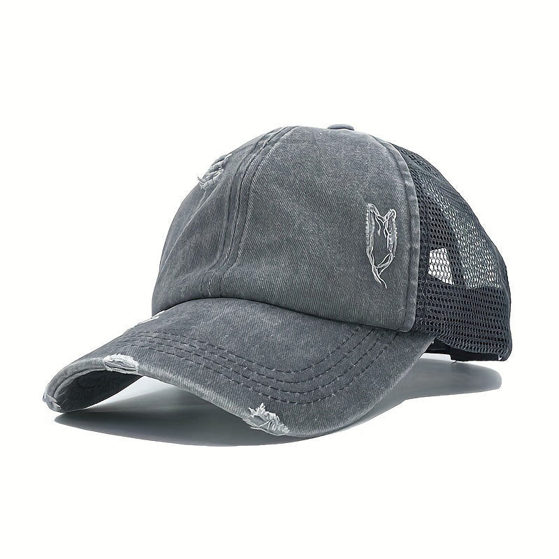Adjustable Ponytail Trucker Hat Lightweight Sunscreen Golf Dad Hats For Women