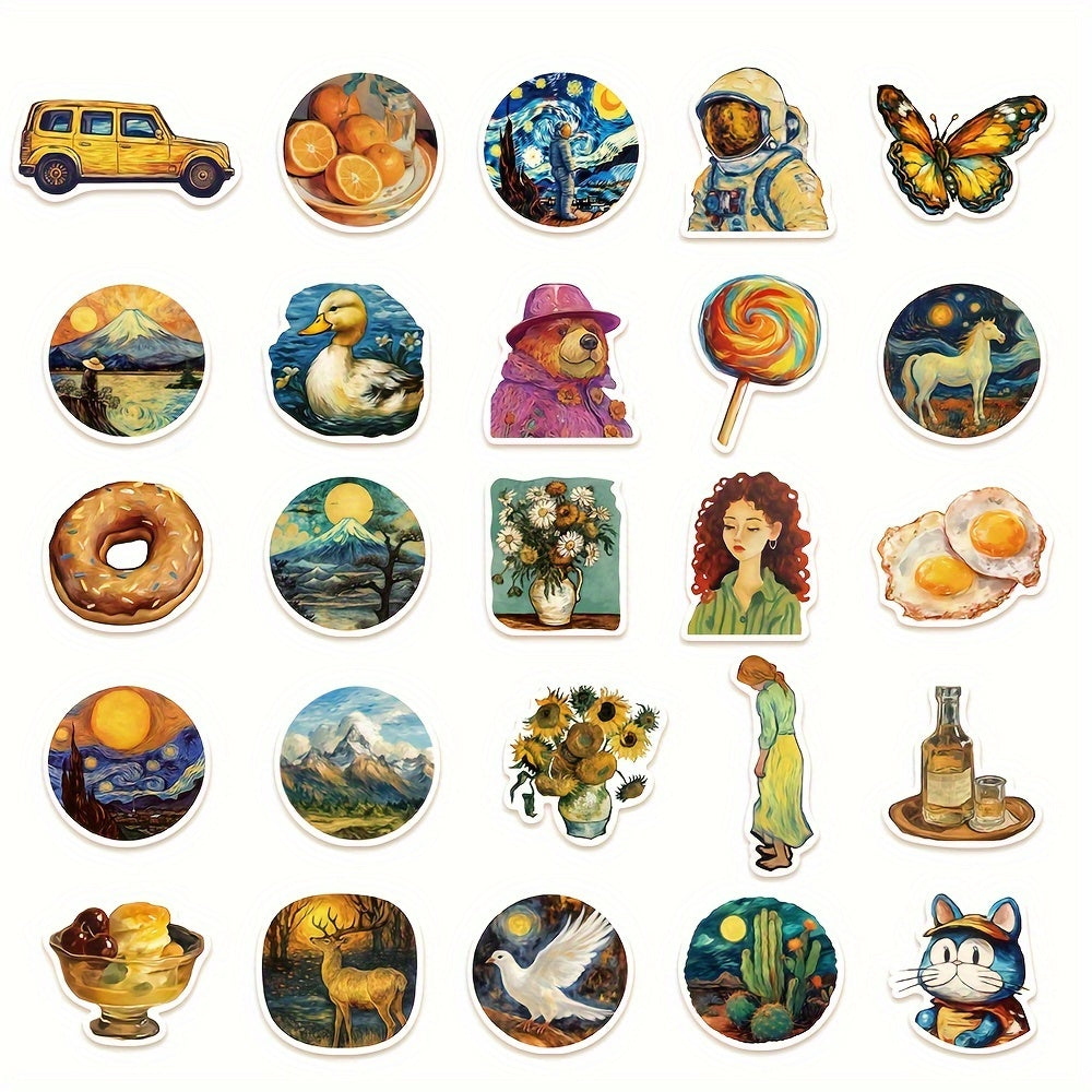50pcs Paintings Everything Stickers Decorations