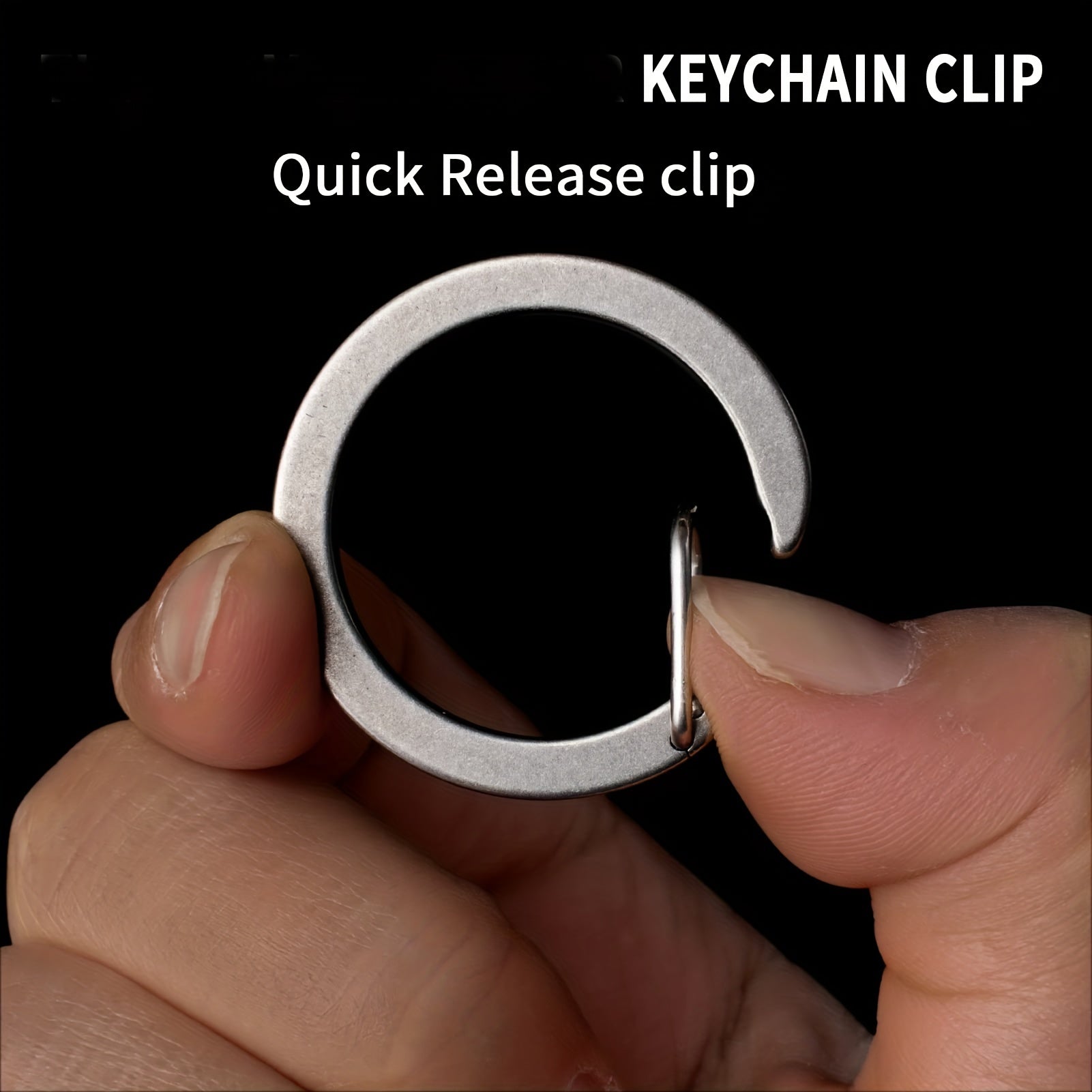 2pcs Steel Carabiner Keychain Quick Release Lightweight for Outdoor