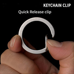 2pcs Steel Carabiner Keychain Quick Release Lightweight for Outdoor