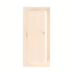 1:12 Scale Wooden Dollhouse Door, Hinges & Knob, Light Wood Finish