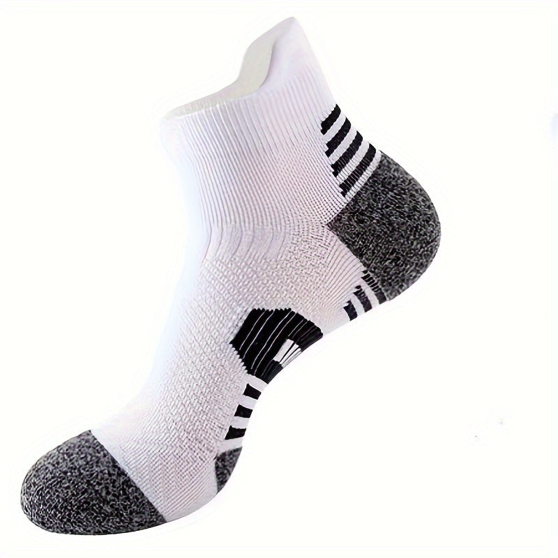 Men's Thick Padded Sport Socks - Running Basketball Ankle Socks