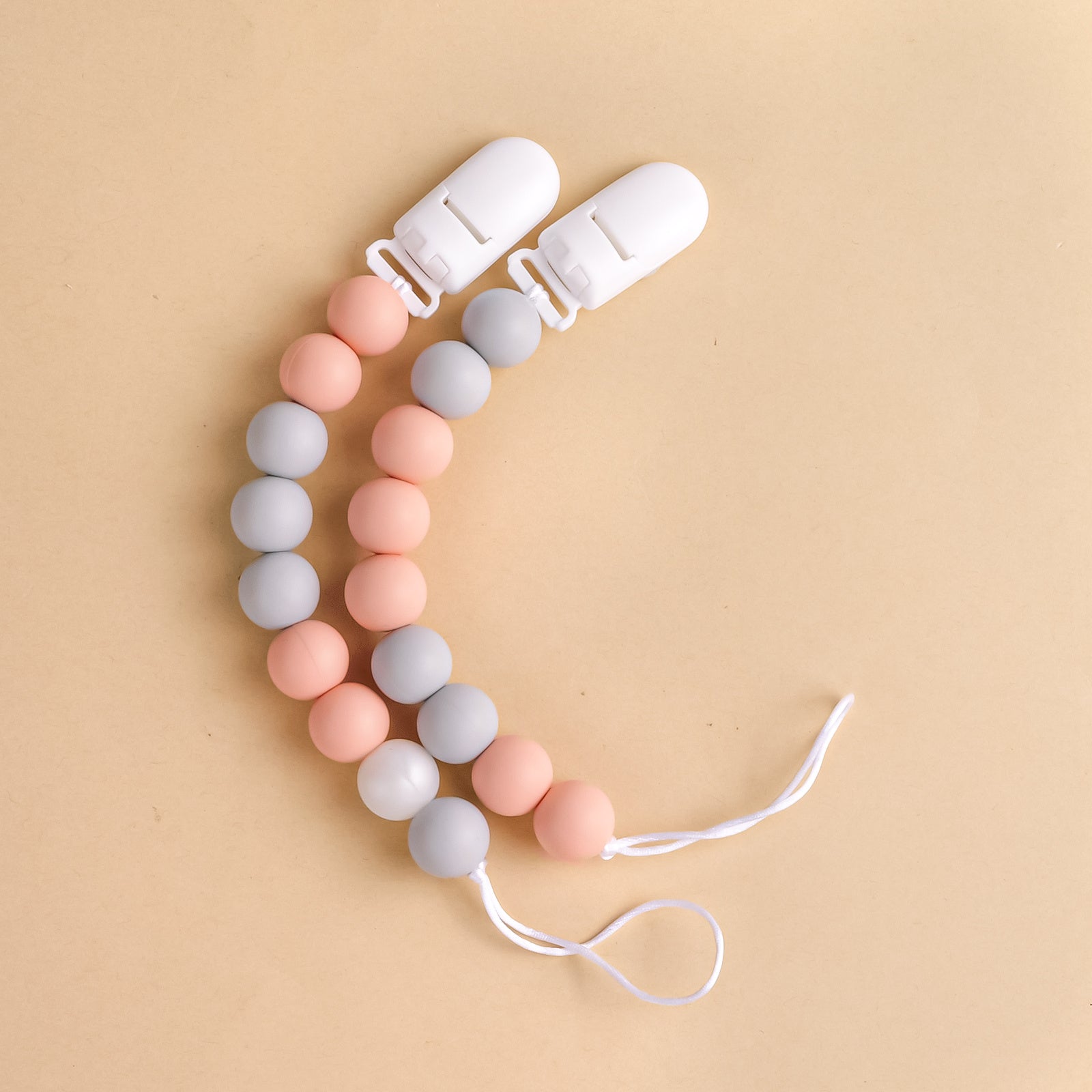 2pcs Set Silicone Pacifier Clips for Teething Babies