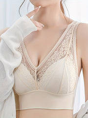 Lace Wireless Bra Wide Straps