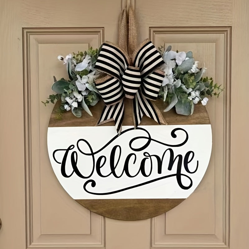 Welcome Door Wreath Front Door Sign Front Door Decoration Housewarming Gift
