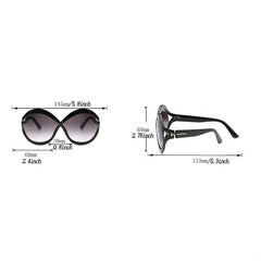 Stylish Oversized Oval Sunglasses Women Large UV Protection