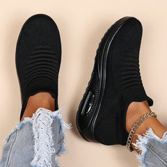 Women's Breathable Knit Slip-On Sneakers Lightweight Shoes