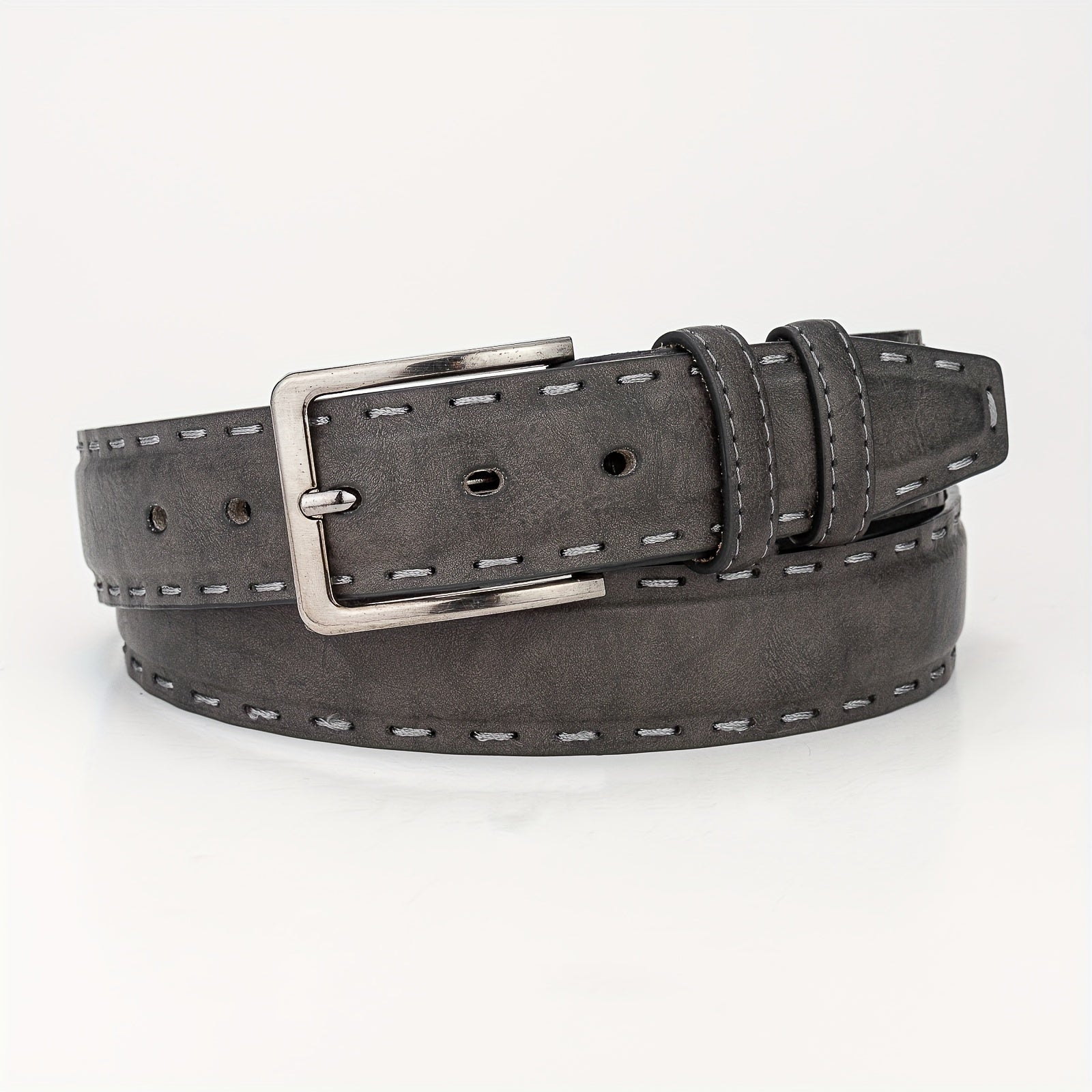 Men's Casual PU Leather Buckle Belt for Pants Jeans