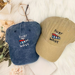 Unisex Adjustable Baseball Cap with Letter Embroidery