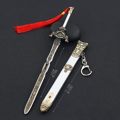 Mini Sword Pendant Key Chain with Sheath Toy Pendant for Accessories