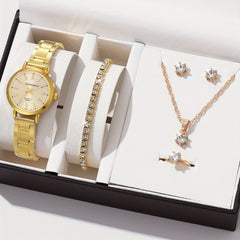 6pcs Beginner Rhinestone Watch Set for Students