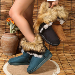 Thermal Round Toe Snow Boots Non Slip Wear Resistance Keep Warm Winter Boots