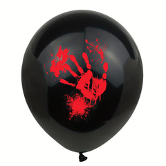 10pcs Halloween Skeleton Latex Balloon Bat Pumpkin Ghost Face