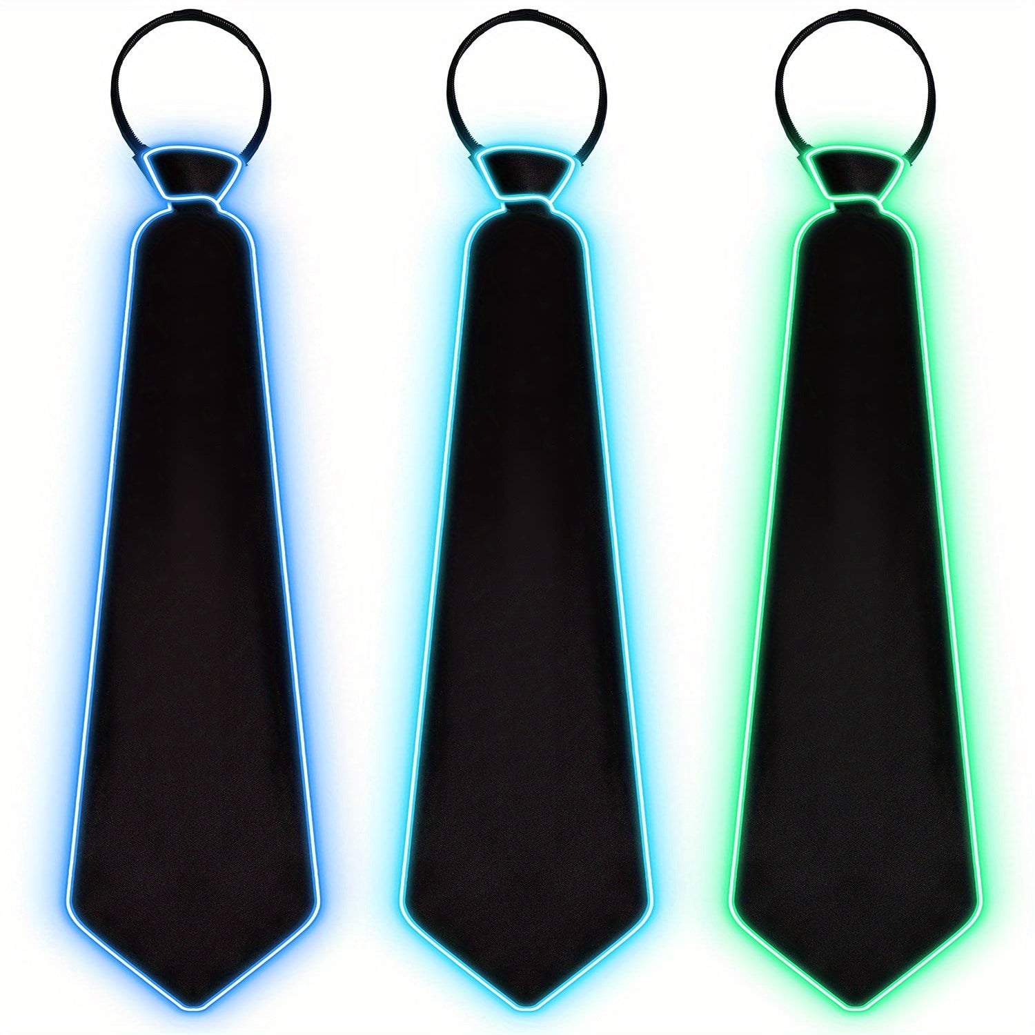 LED Light Up Ties For Men Adjustable Christmas Novelty Neckties