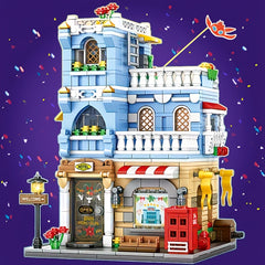 1003pcs Hotel Street Scene Building Blocks Set Creative DIY Educational Toy