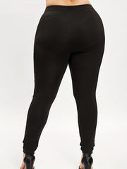 Colorblock Plaid Print High Rise Yoga Leggings