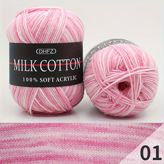 2pcs Milk Cotton Yarn 100 Acrylic Soft Warm Yarn for Crochet Knitting