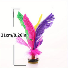6pcs Colorful Feathers Kick Shuttlecock Chinese Jianzi For Outdoor Sports