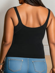 Solid V Neck Fitness Running Cami