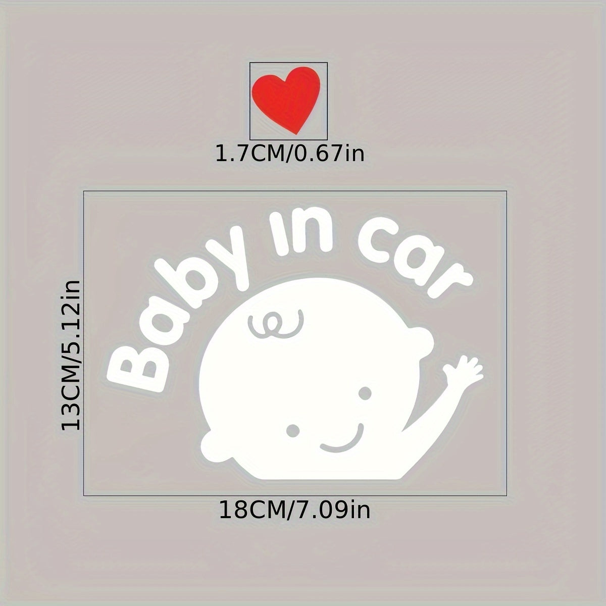 Baby In Car Car Sticker Wall Sticker 13 0 18 01cm