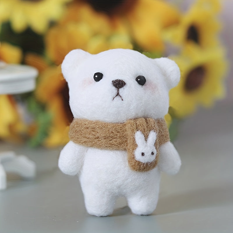 Bear Wool Felt Diy Material Bag Wall Decoration Kit