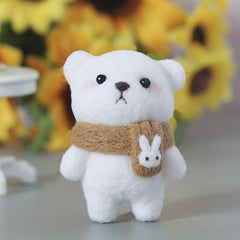 Bear Wool Felt Diy Material Bag Wall Decoration Kit