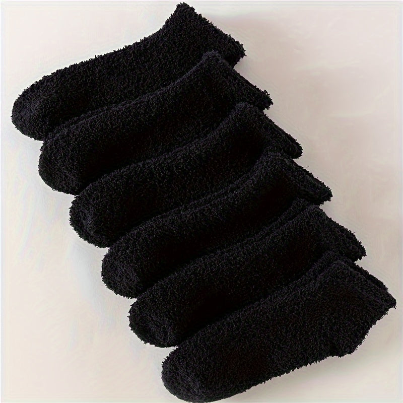 7 Pairs Fuzzy Socks Comfy Warm Floor Stockings