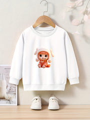 OERYUI Cartoon Girl Graphic Sweatshirt Kids Pullover Christmas Gift