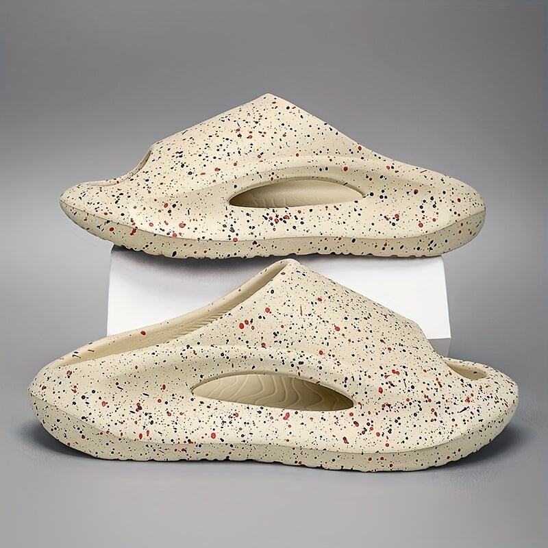 Men's Paint Dots Pillow Slides Non Slip Slippers Indoor Outdoor Shoes