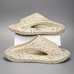 Men's Paint Dots Pillow Slides Non Slip Slippers Indoor Outdoor Shoes