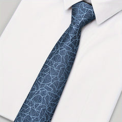 High Business Style Neck Tie Floral Men's Jacquard Wave Tie