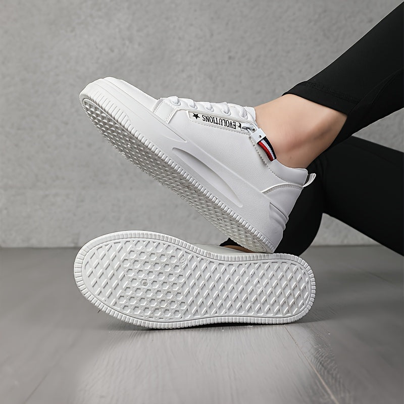 Women's Chunky Sneakers Flat Heighten Casual Lightweight Breathable Shoes