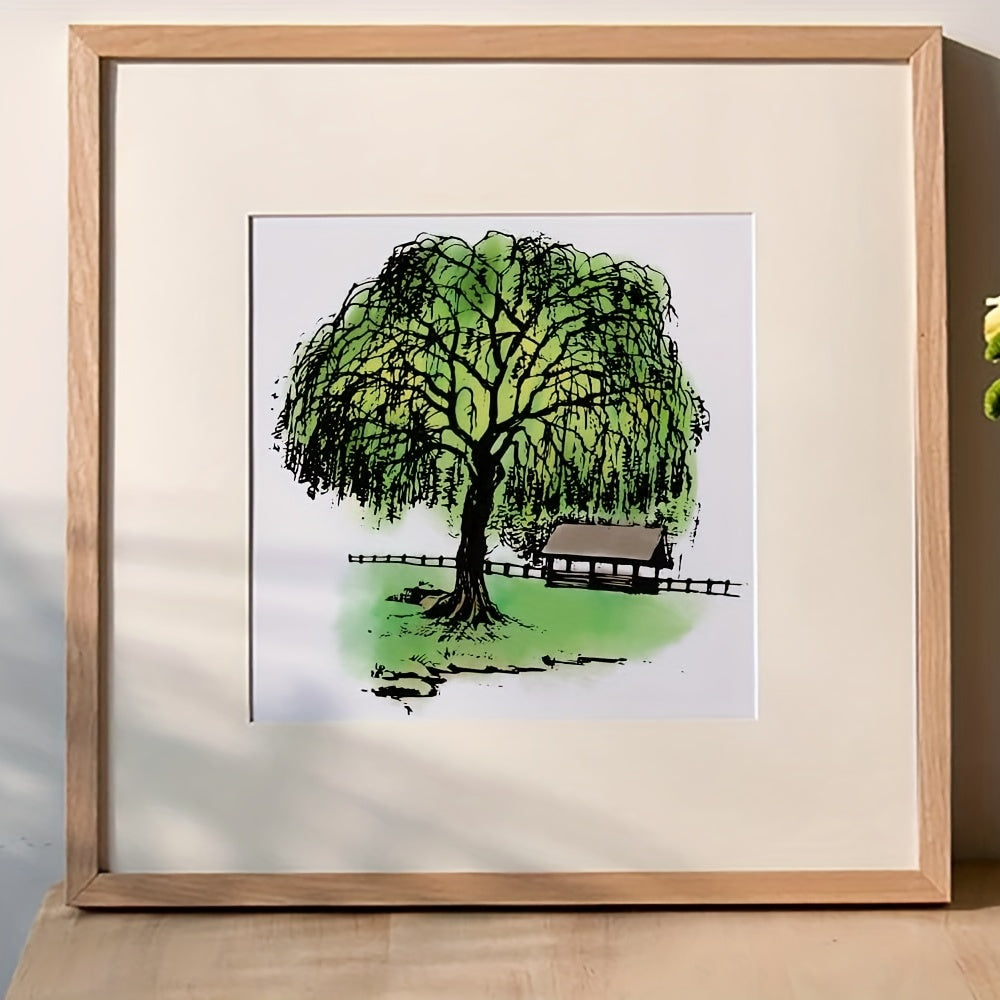 Trees Clear Stamps for Card Making and Journaling - Park Plants Silicone Stamps