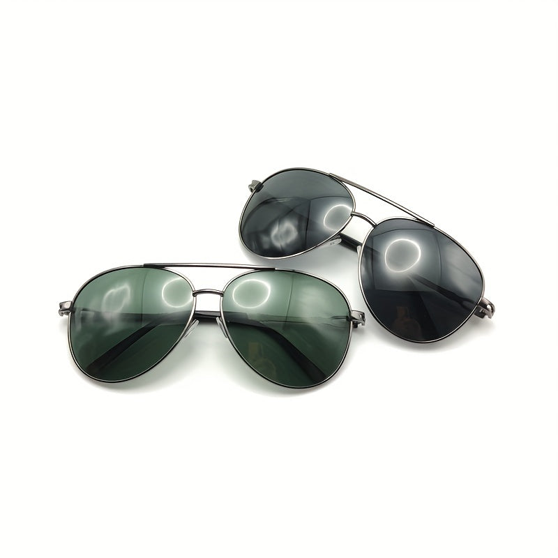 Men's Casual Toad Mirror Metal Frame Polarized Lenses UV400 Glasses