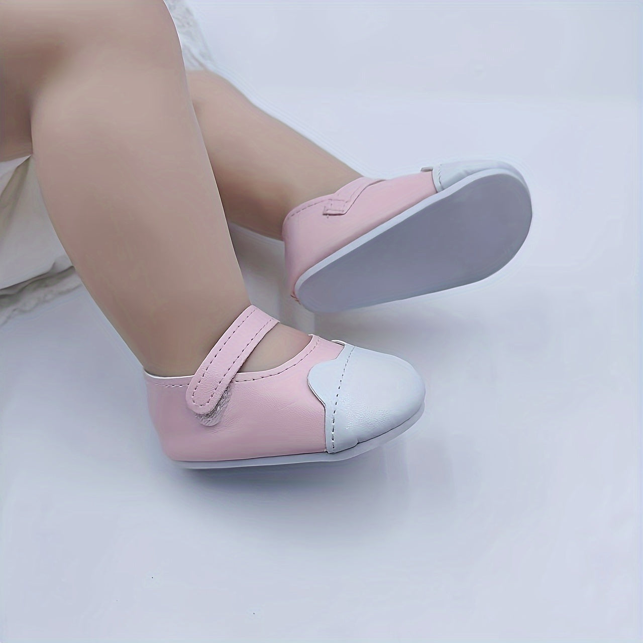 2pcs Reborn Doll Shoes for 45 72 55 Dolls Mixed Colors & Pink Soft Sole Non Slip