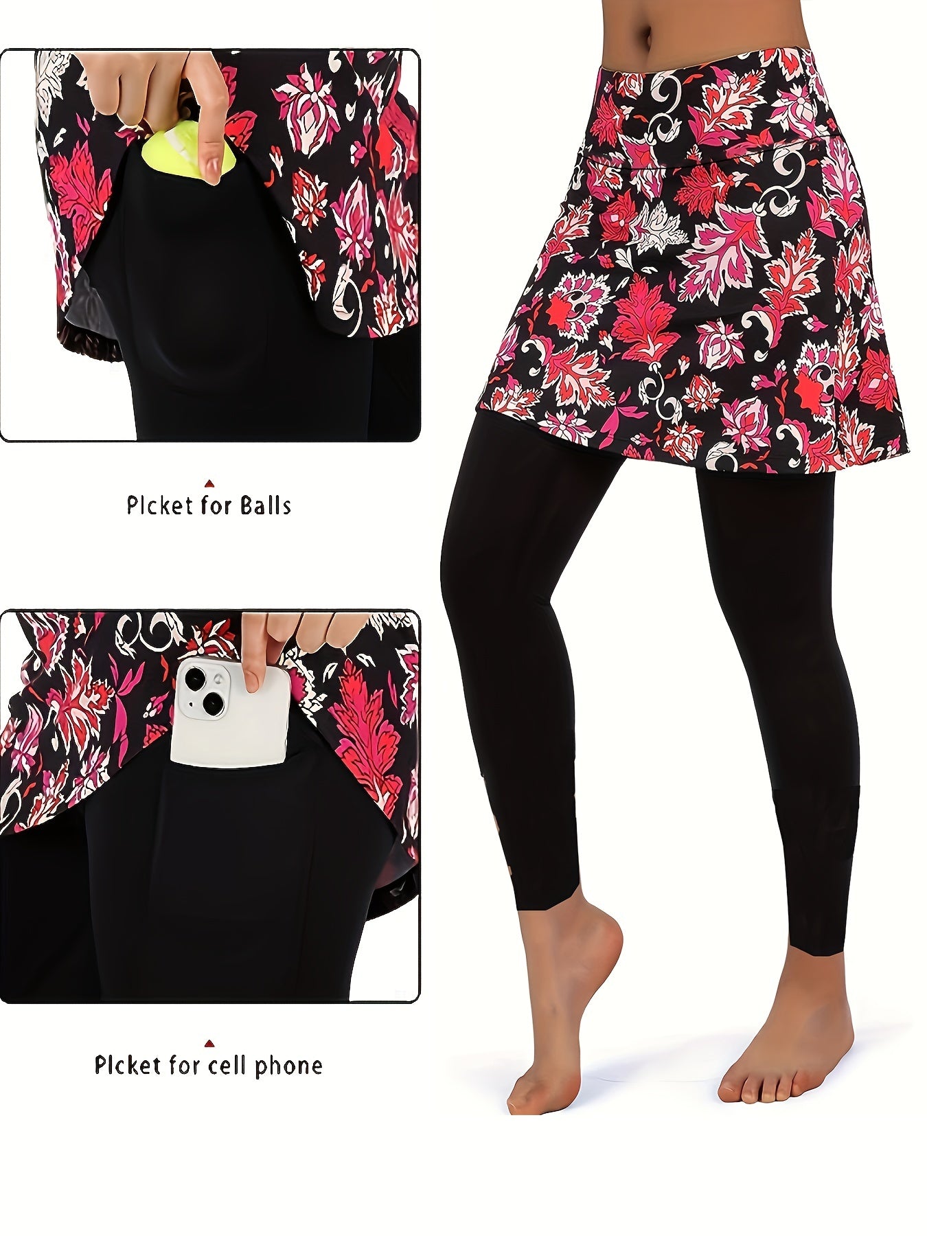 Floral Print Tennis Leggings