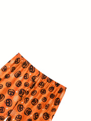 2 Pack Plus Size Halloween Pajamas Women's Plus Ghost & Pumpkin Print