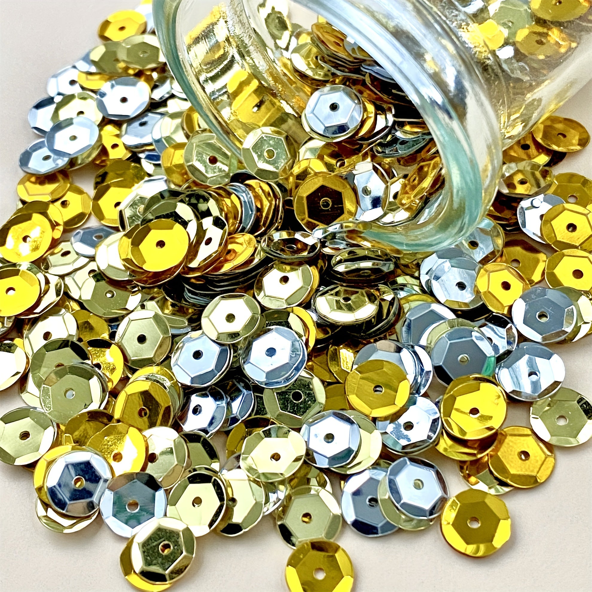 500-2500pcs 8mm Concave Sequins Medium Hole DIY Clothing Jewelry Accessories