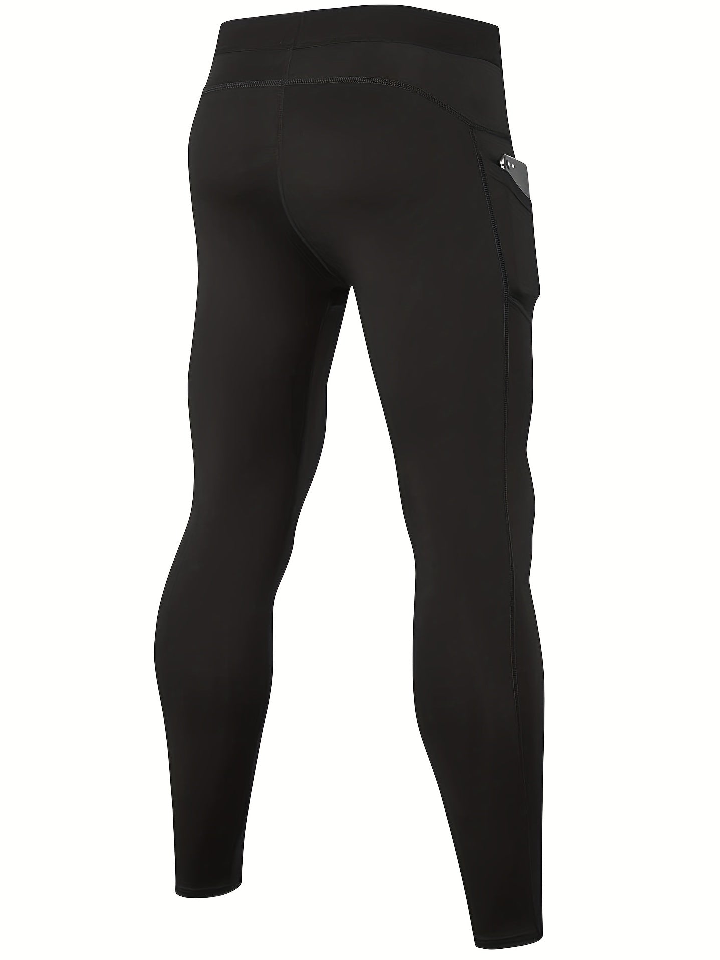 Men's Comfy Leggings With Pocket Active Quick Dry Stretch Sports Pants