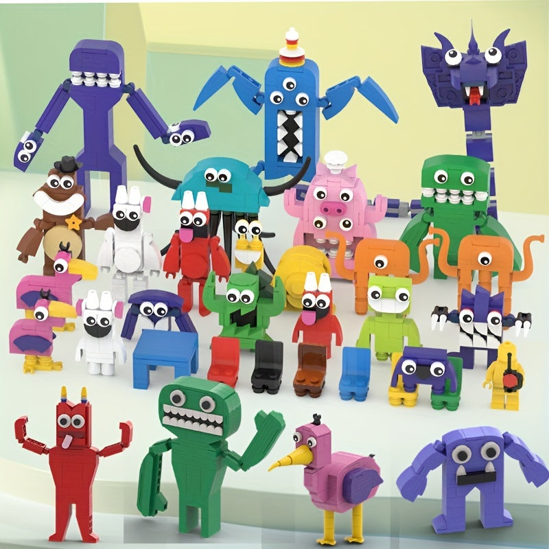 Kindergarten Game Green Monster Garden Doll Rainbow Friends Building Blocks